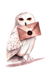samanthachua owl watercolour letters